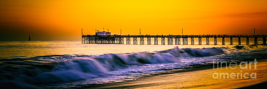 Newport Beach Photograph - Orange County Panoramic Sunset Picture by Paul Velgos