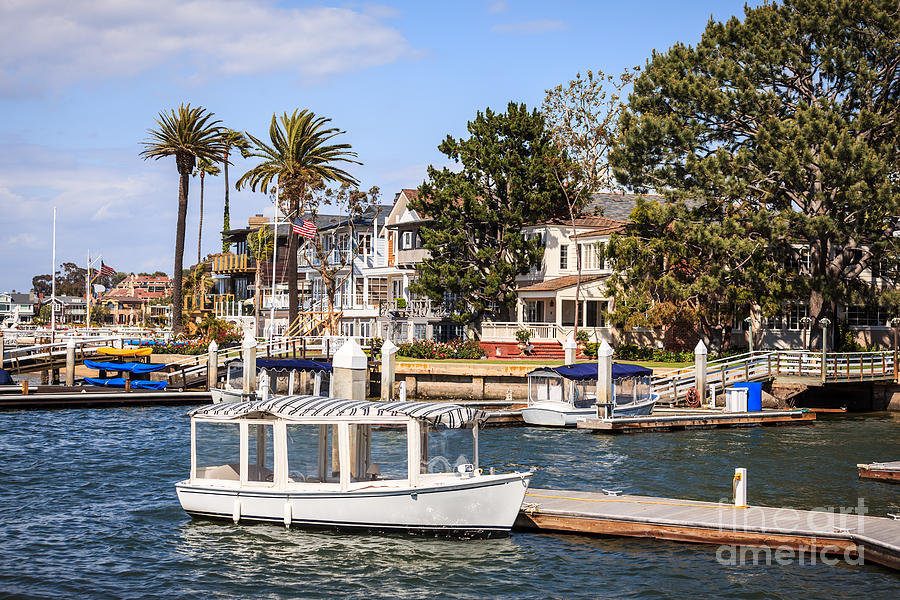 Orange County Waterfront Homes with Duffy Boats Photograph by Paul Velgos