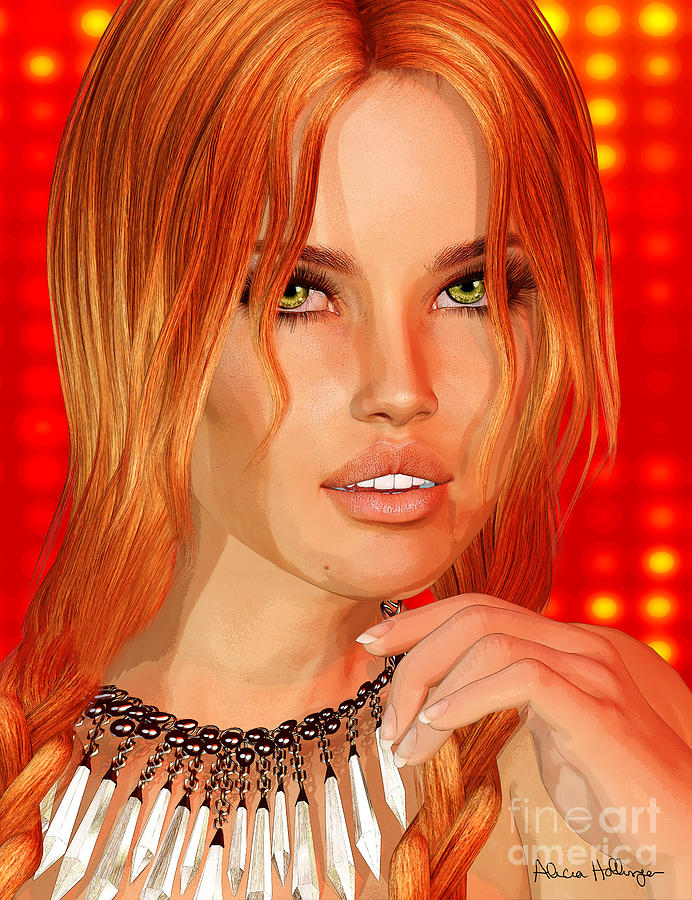 Portrait Mixed Media - Orange Crush by Alicia Hollinger