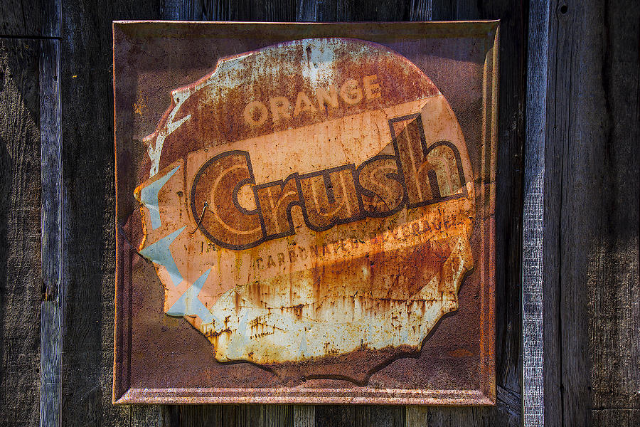 Orange Crush Sign Photograph by Garry Gay