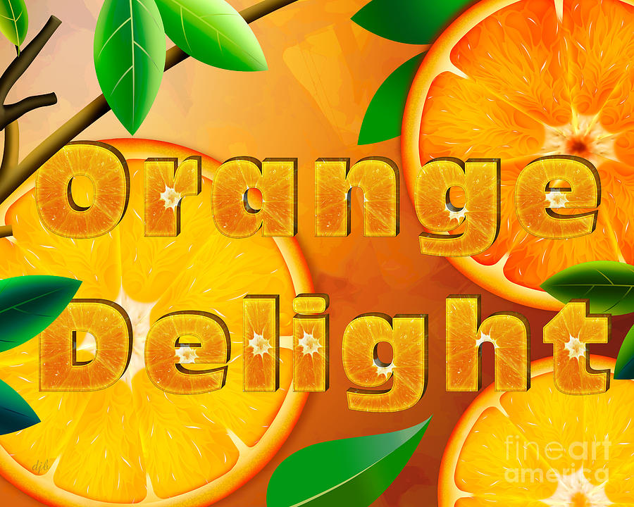 Juice Digital Art - Orange Delight by Peter Awax