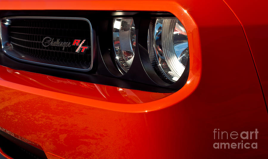 Orange Dodge Challenger Photograph by Imagery by Charly