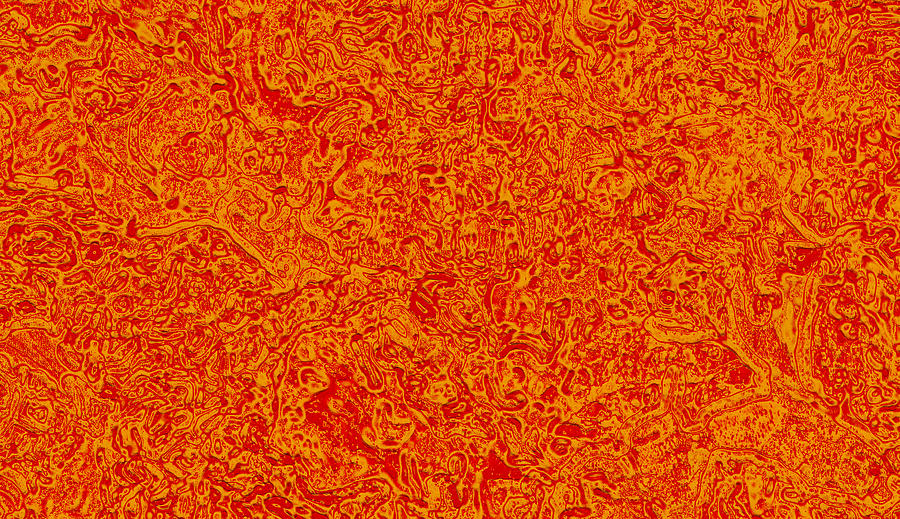 Orange Fire Embossed 2 Painting by Steve Fields