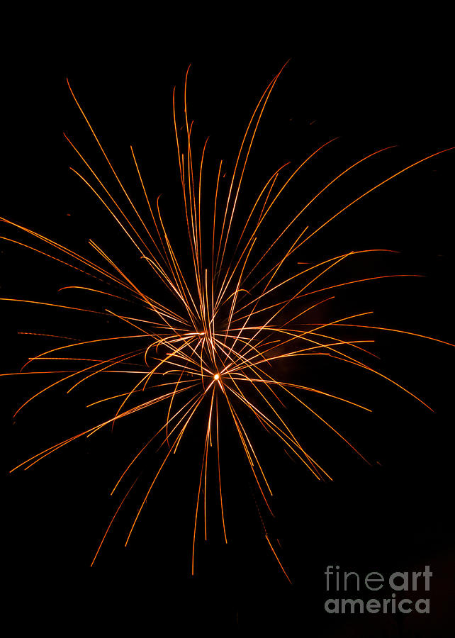 Orange Fireworks Photograph