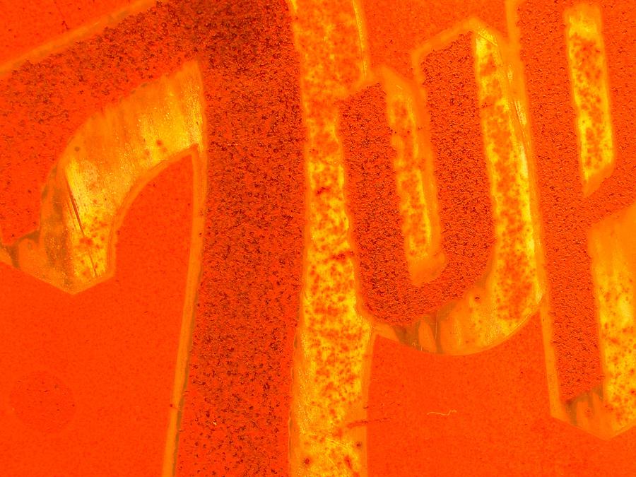 Sign Photograph - Orange-Flavored 7-Up by Michael Jewel Haley