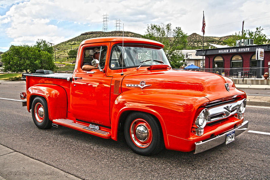 Truck Photograph - Orange Ford by KatagramStudios Photography