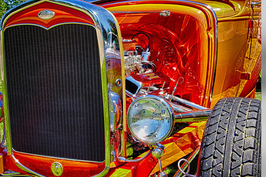 Orange ford Photograph by Ron Roberts
