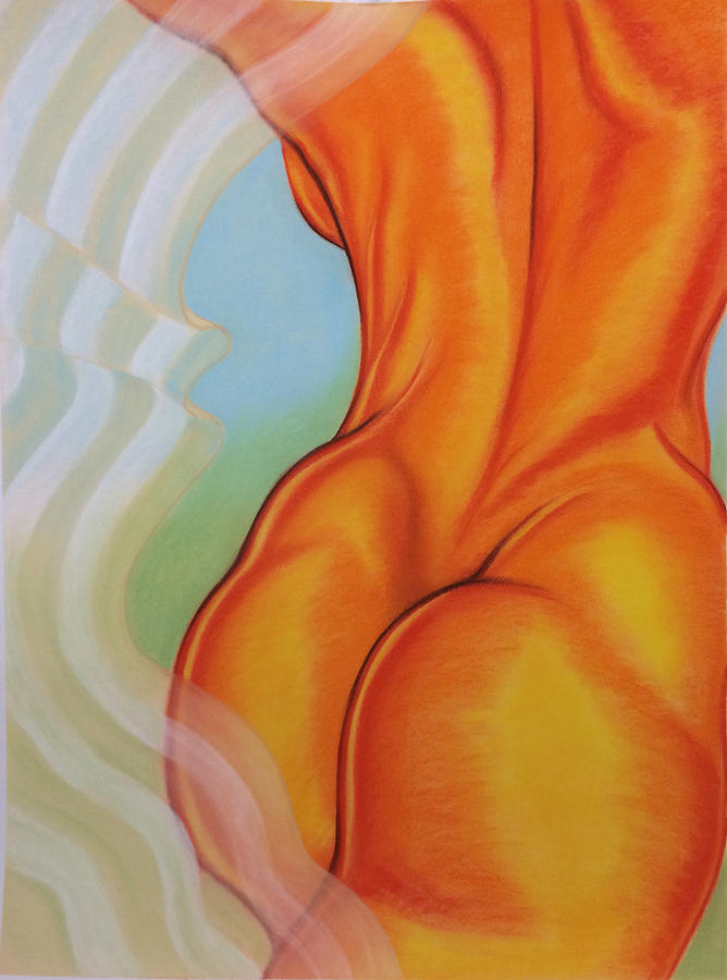 Nude Pastel - Orange Freedom by Doris Araujo