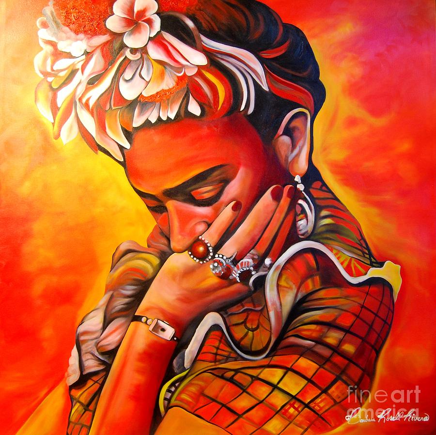 Diego Rivera Painting - Orange Frida  by Barbara  Rivera