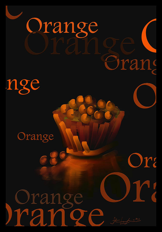 Orange - Fruit and Veggie Series -  #23  Painting by Steven Lebron Langston