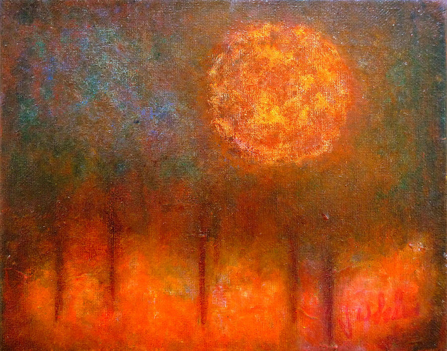 Abstract Painting - Orange Glow by Jim Whalen