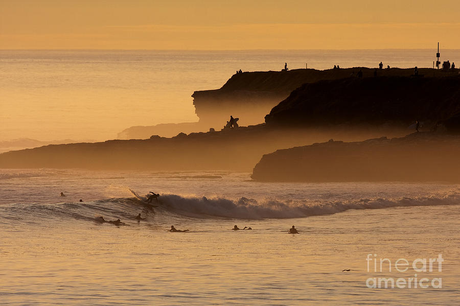 Surfing Photograph - Orange Glow by Paul Topp Surfing Photograph - Orange Glow by Paul Topp