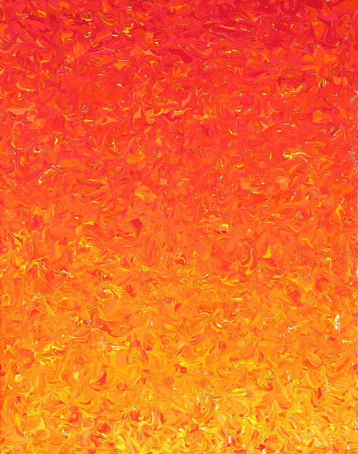 Orange Gradient Painting by Ric Bascobert