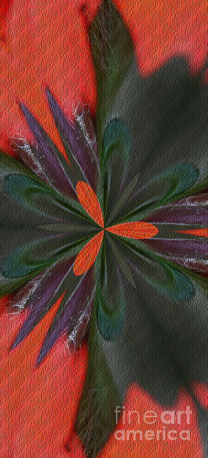 Orange Green And Purple Abstract Digital Art by Smilin Eyes Treasures