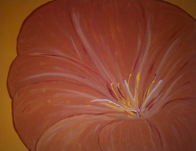 Flowers Still Life Painting - Orange Hibiscus by Kate McTavish