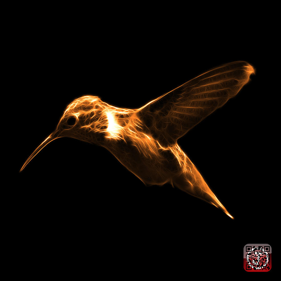 Orange Hummingbird - 2054 F Digital Art by James Ahn