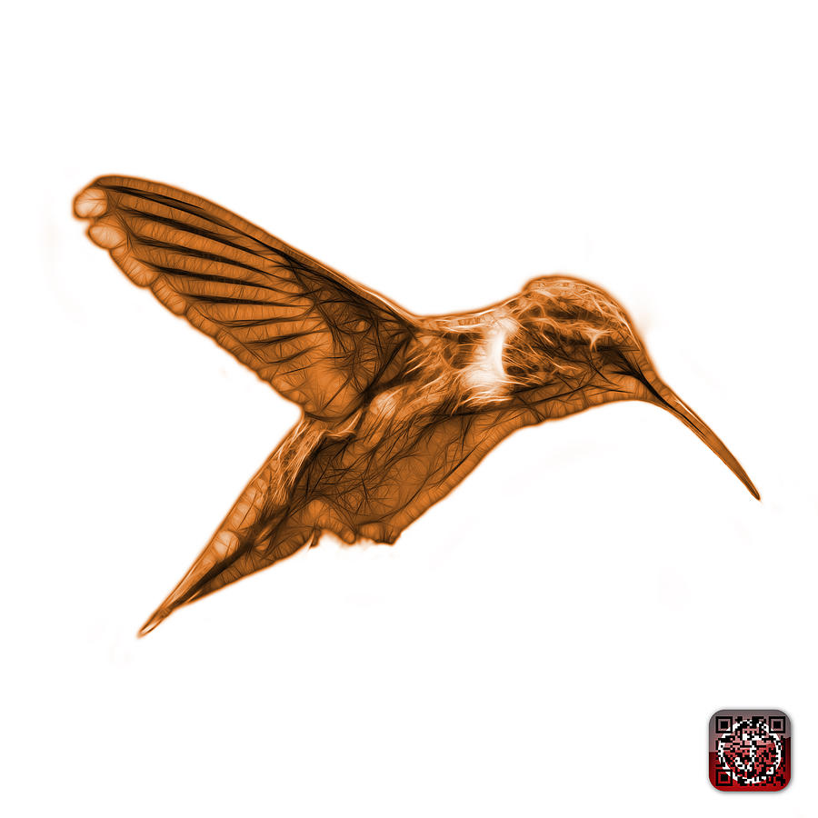 Orange Hummingbird - 2054 F S Digital Art by James Ahn