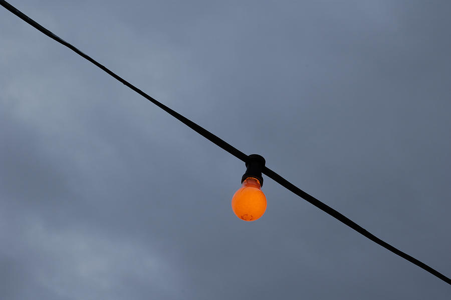 Orange Light Bulb Photograph