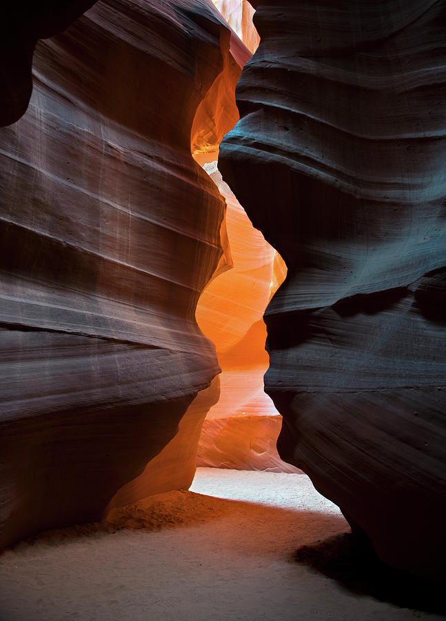 Orange Light In Antelope Canyon Arizona Photograph by Pavliha