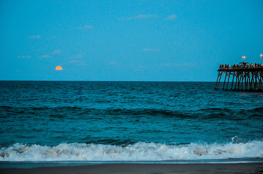 Orange Moon Rising Photograph by Mary Hahn Ward