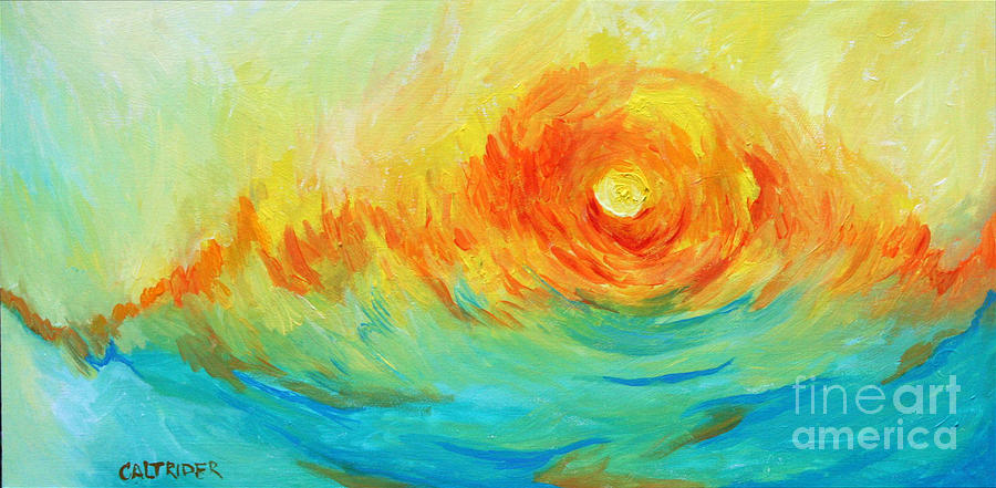 Orange On the Sea Painting by Alison Caltrider