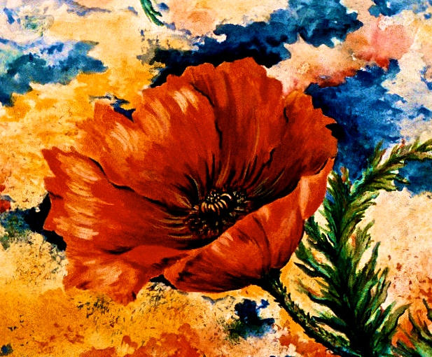 Poppy Painting -  Oriental Poppy by Jan Law