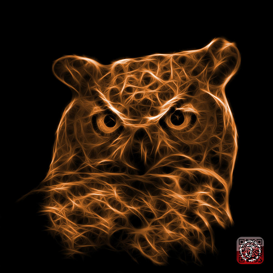 Orange Owl 4436 - F M Digital Art by James Ahn