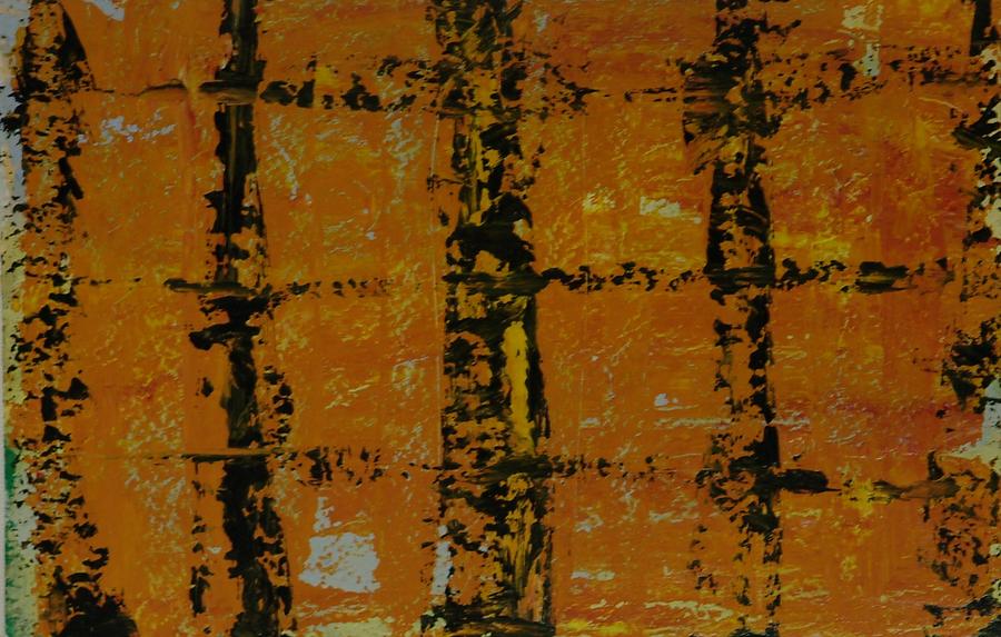 Orange Plaid Painting by Suzanne Snyder - Fine Art America