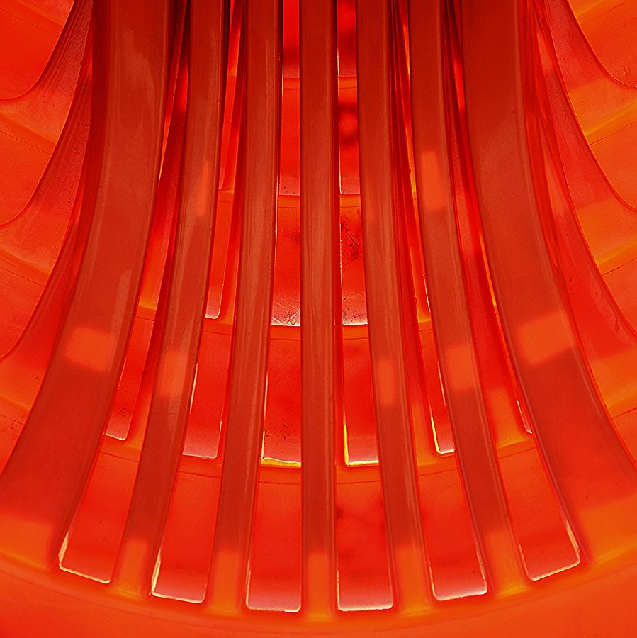 Orange Plastic Pattern Photograph by Baxsyl