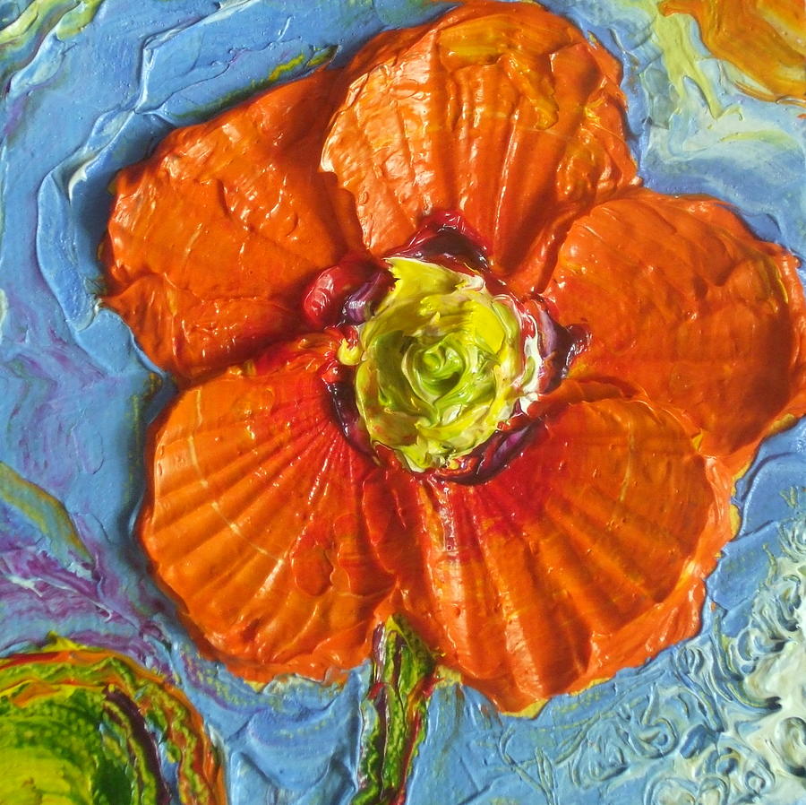Paris Orange Poppy Painting by Paris Wyatt Llanso