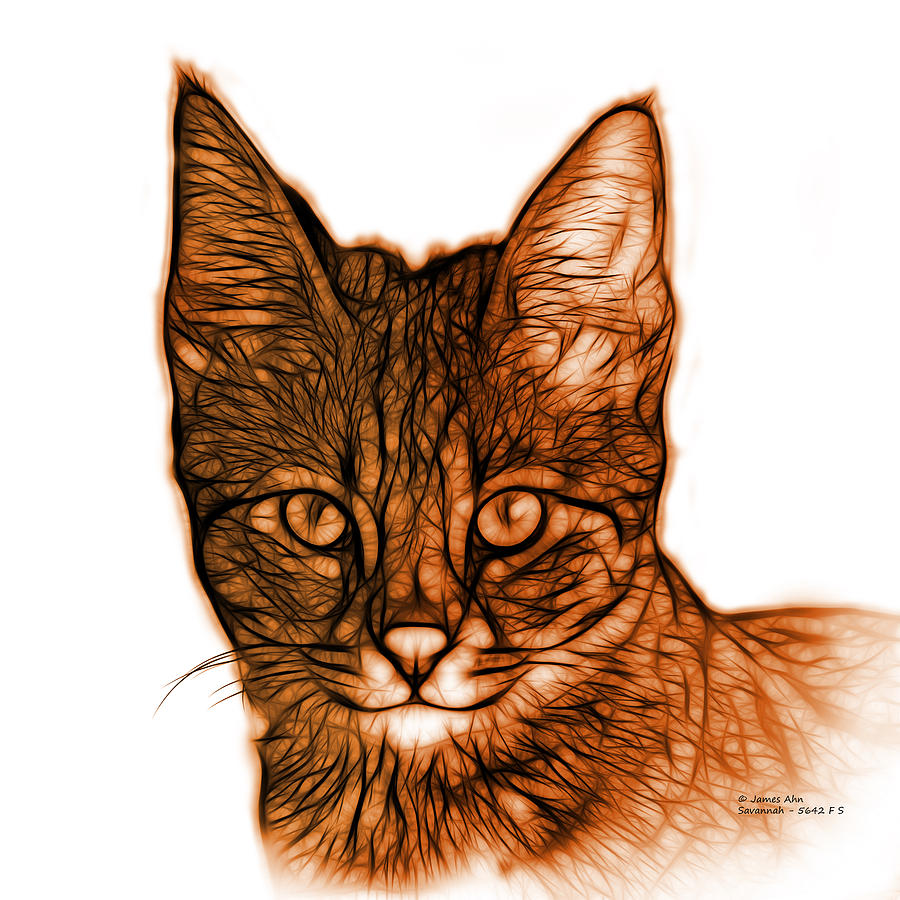 Orange Savannah Cat - 5462 F S Digital Art by James Ahn
