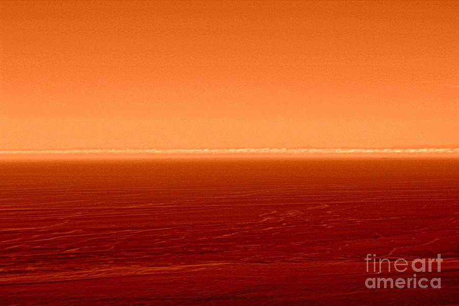 Orange Photograph - Orange Sea by Clare Bevan