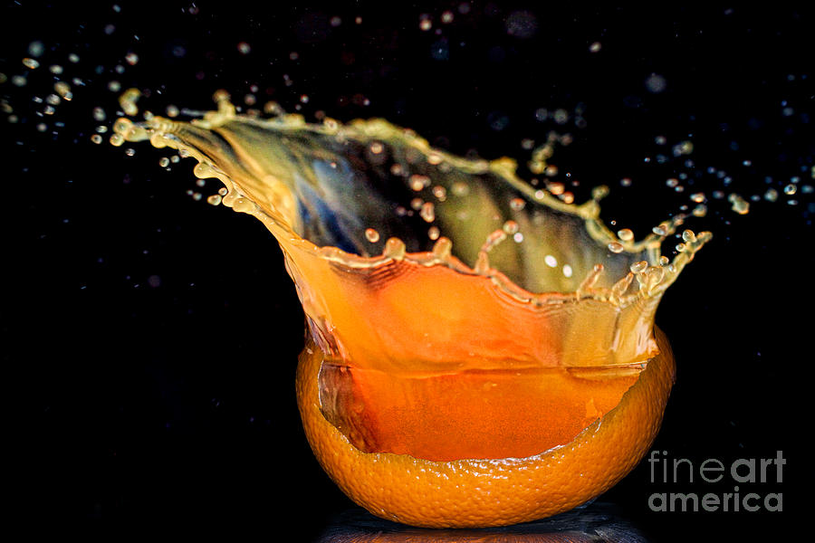 Orange Splash Photograph by Shirley Mangini