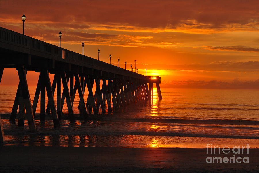 Orange Sky At Sunrise  Photograph by Bob Sample