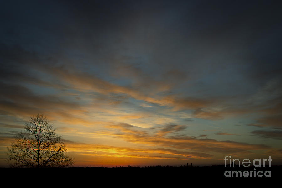 Yellow Sunrise Photograph - Orange Sunrise by Michael Waters