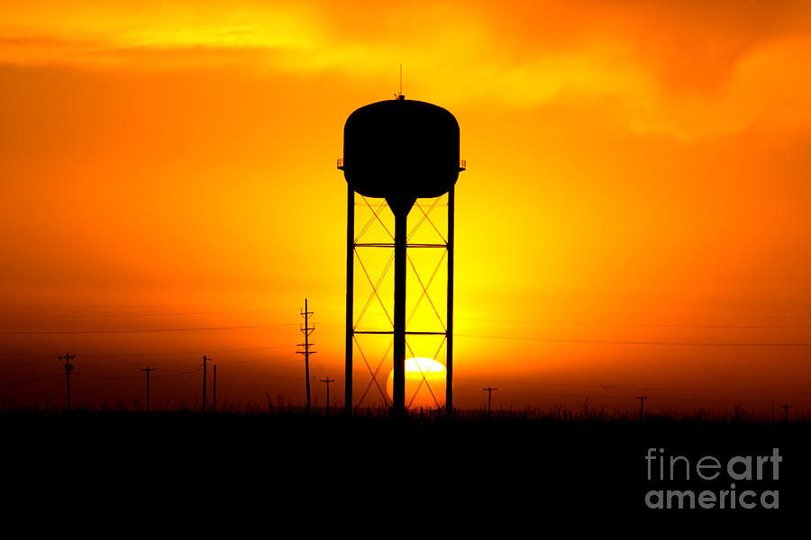 Orange Sunset at Childress Texas Photograph by JD Smith