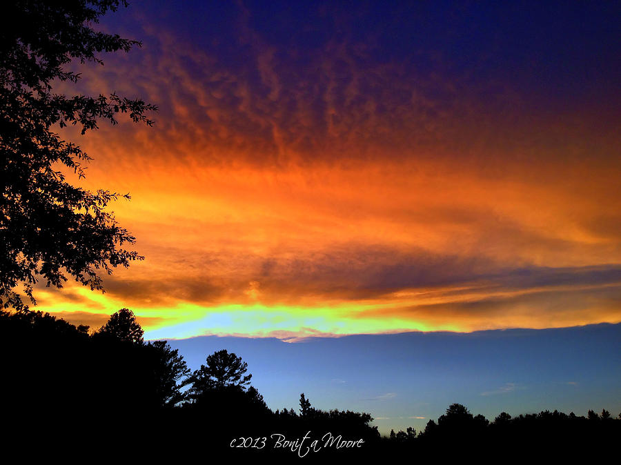 Sunset Photograph - Orange Sunset by Bonita Moore