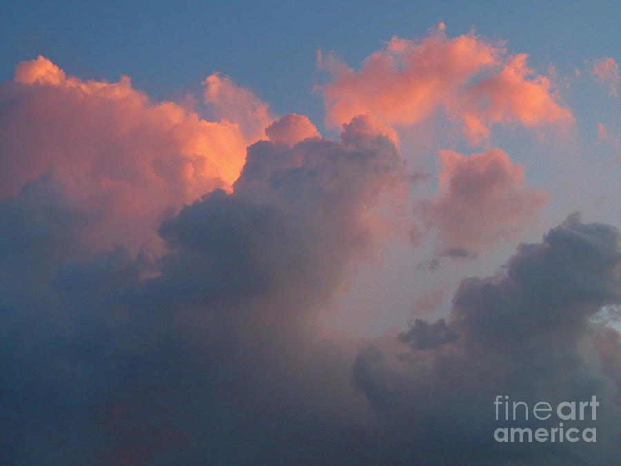 Orange Sunset Clouds in Florida Photograph by Robert Birkenes