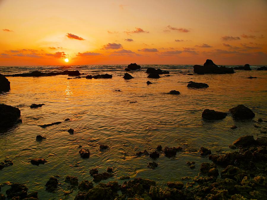 Orange Sunset Photograph by Meir Ezrachi