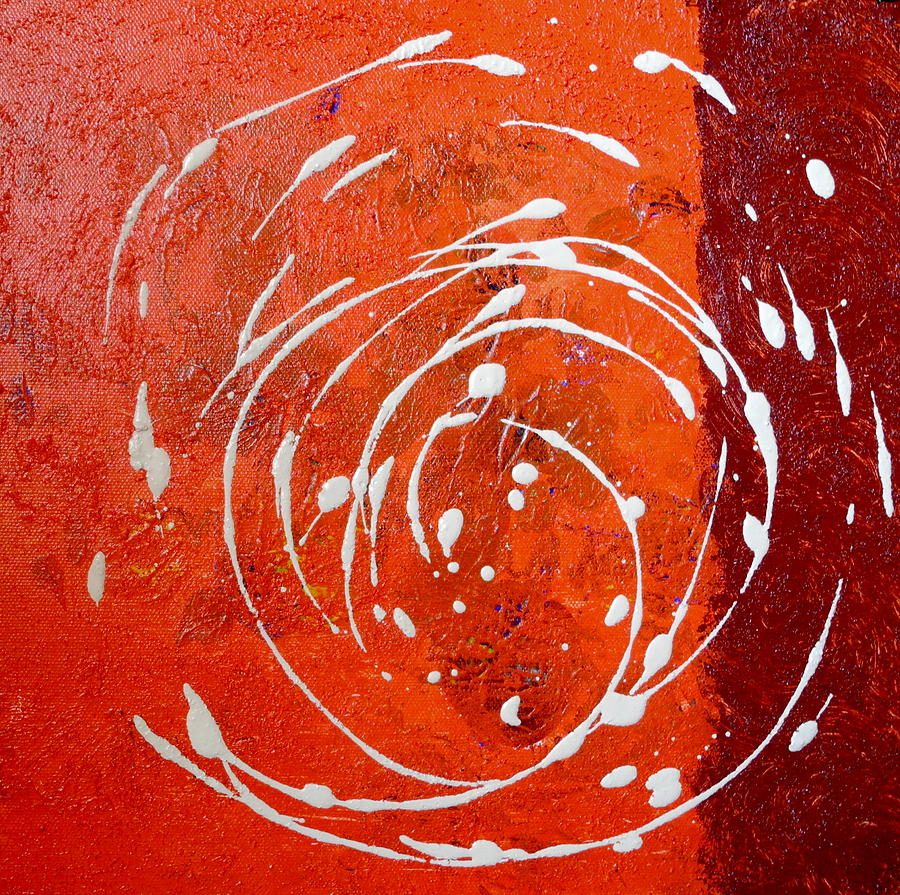 Abstract Painting - Orange Swirl by Sue McElligott Abstract Painting - Orange Swirl by Sue McElligott