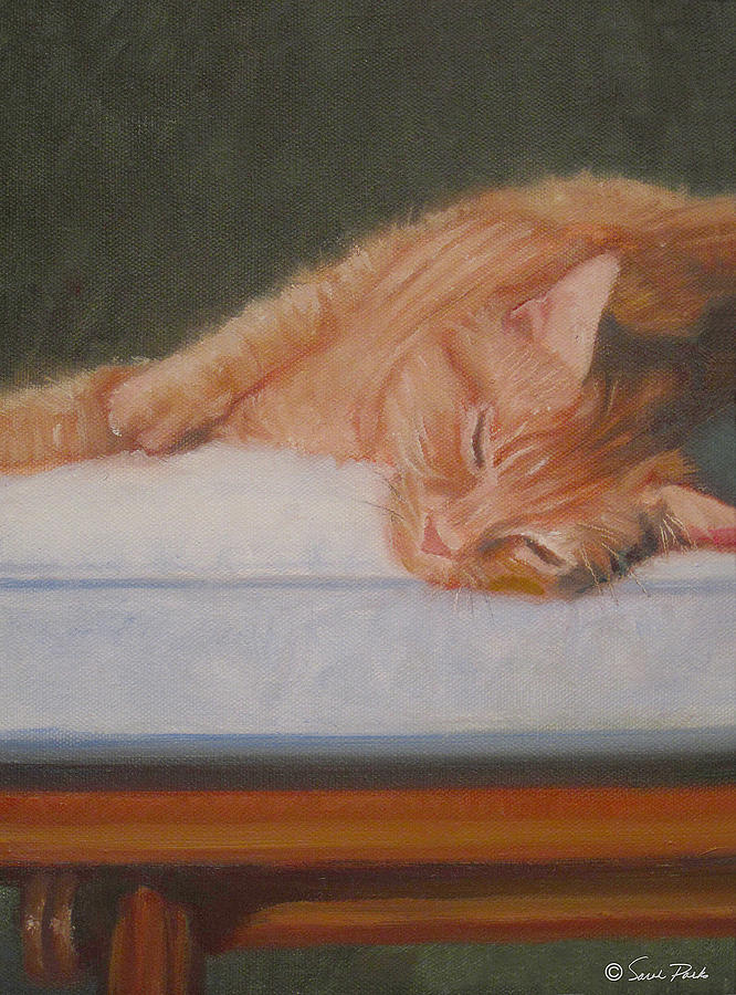 Orange Tabby Cat Painting by Sarah Parks