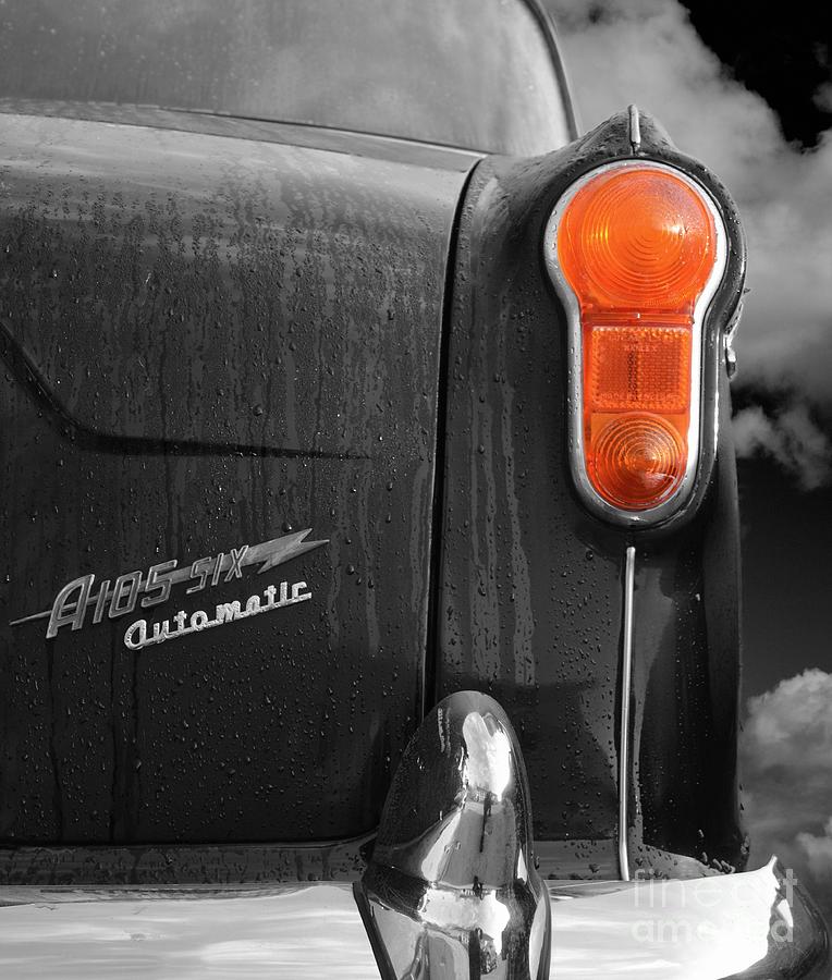 Orange Tail Light - Car - Austin Photograph by Henry Kowalski