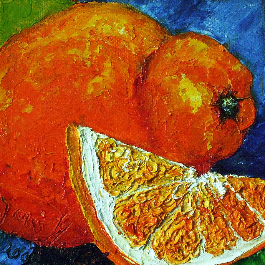 Orange Tangelo Fruit Painting by Paris Wyatt Llanso