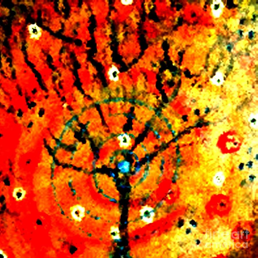 Orange Tree Painting by Donna Daugherty