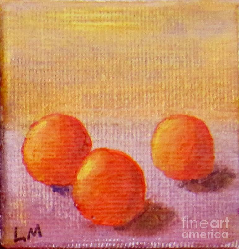 Orange Trio Painting by Laurie Morgan