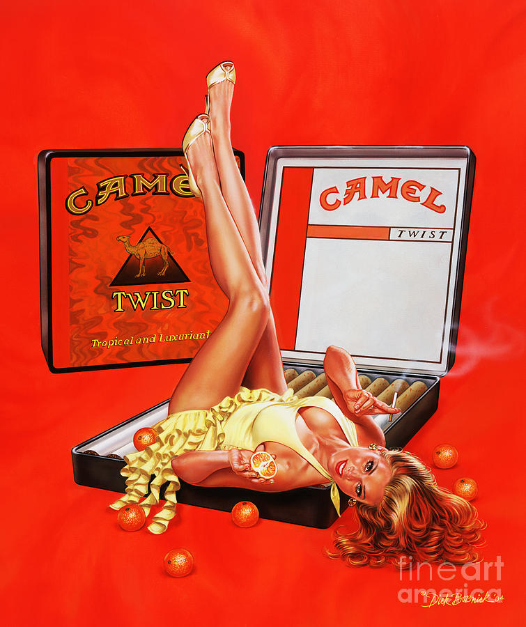 Orange Twist Girl Painting by Dick Bobnick