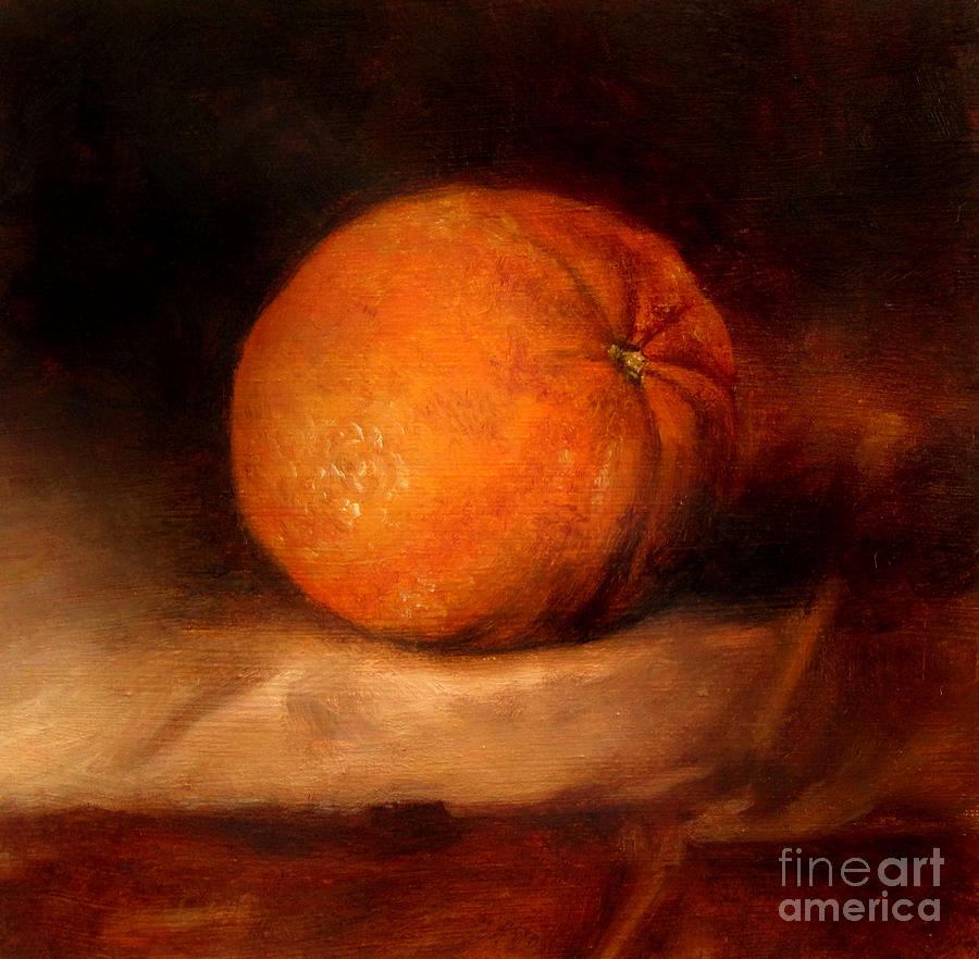 Orange Painting by Ulrike Miesen-Schuermann