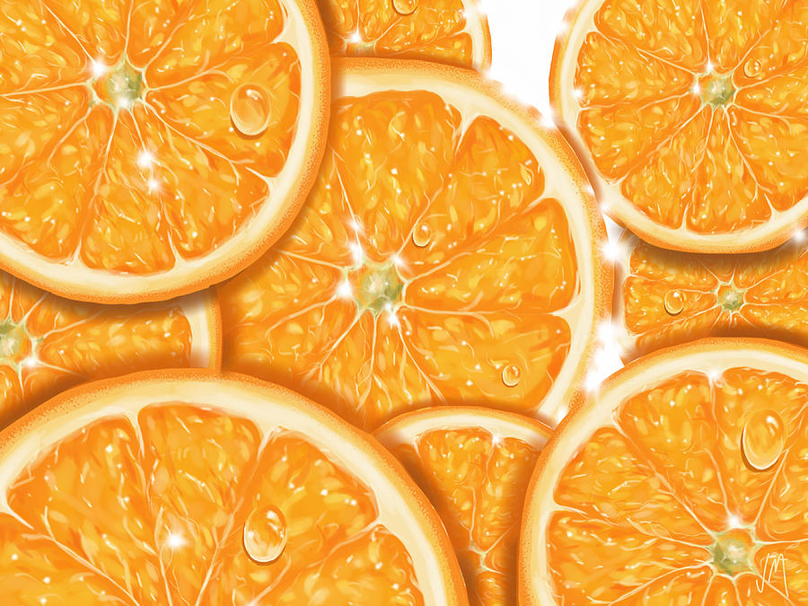 Orange Painting by Veronica Minozzi