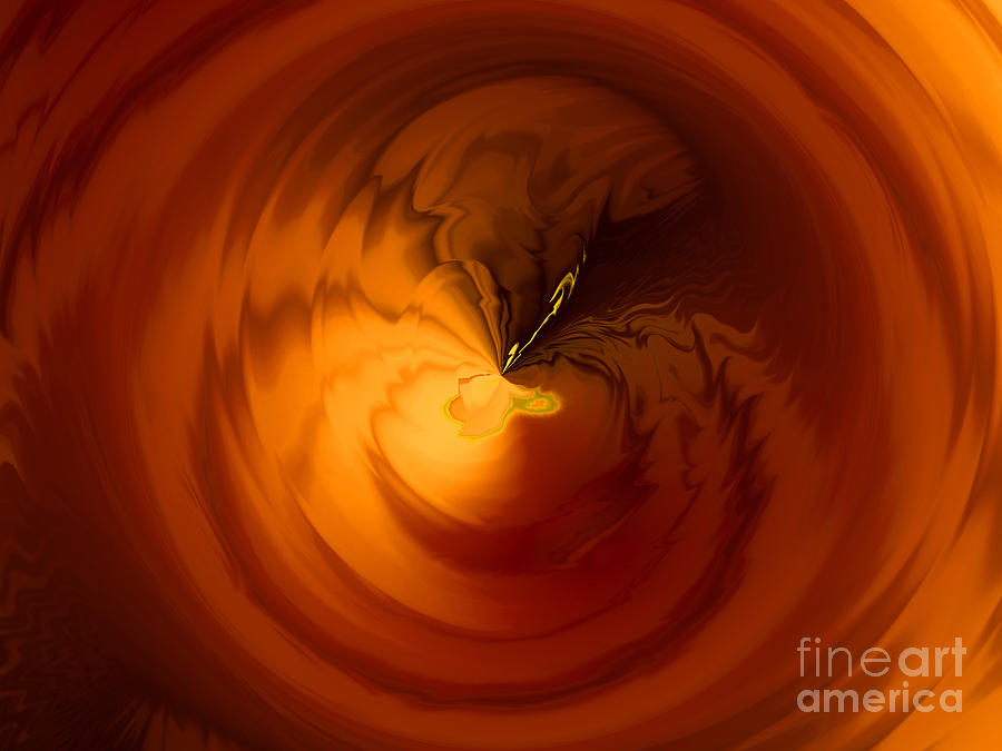 Orange Vortex Digital Art by Stan Reckard