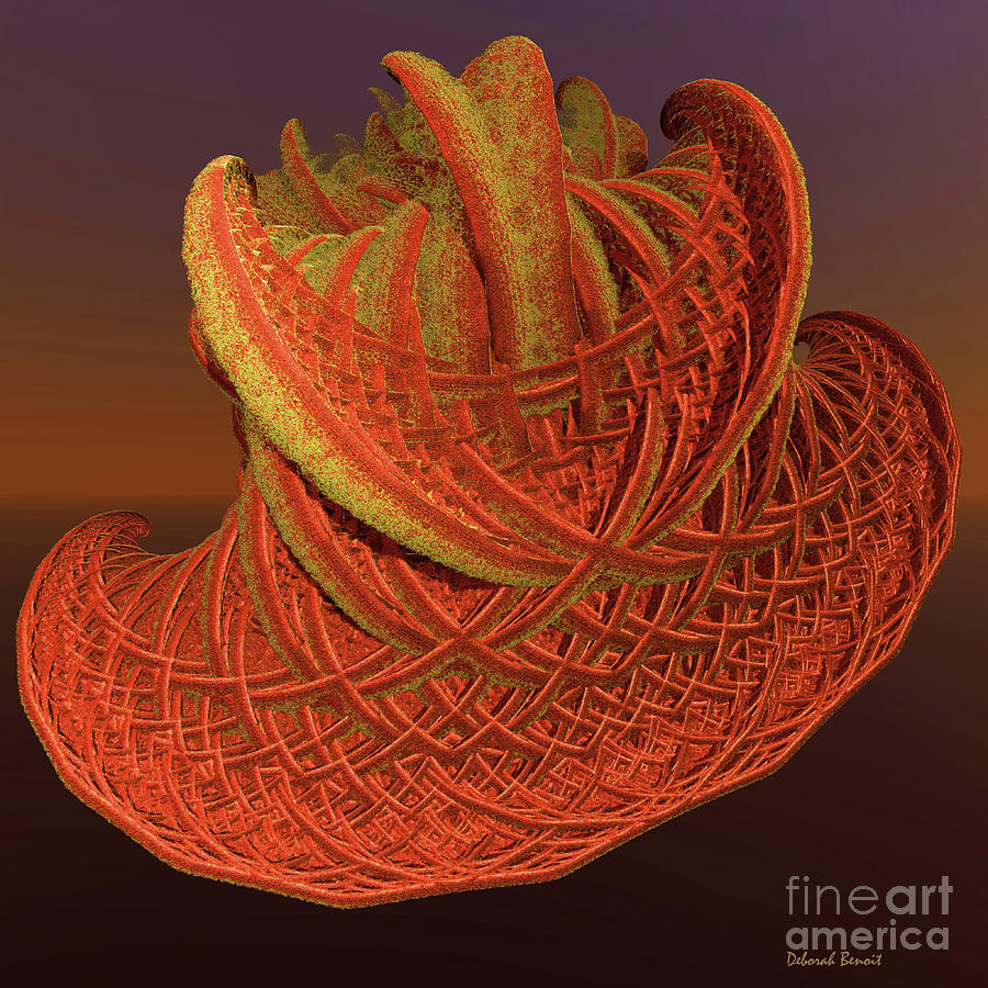 Orange Weave Digital Art by Deborah Benoit